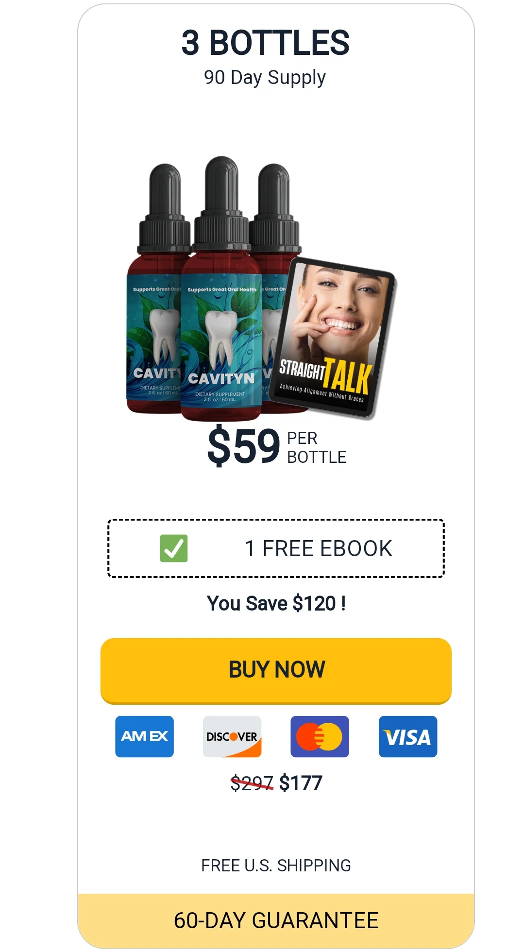 Cavityn™ 3 bottles price