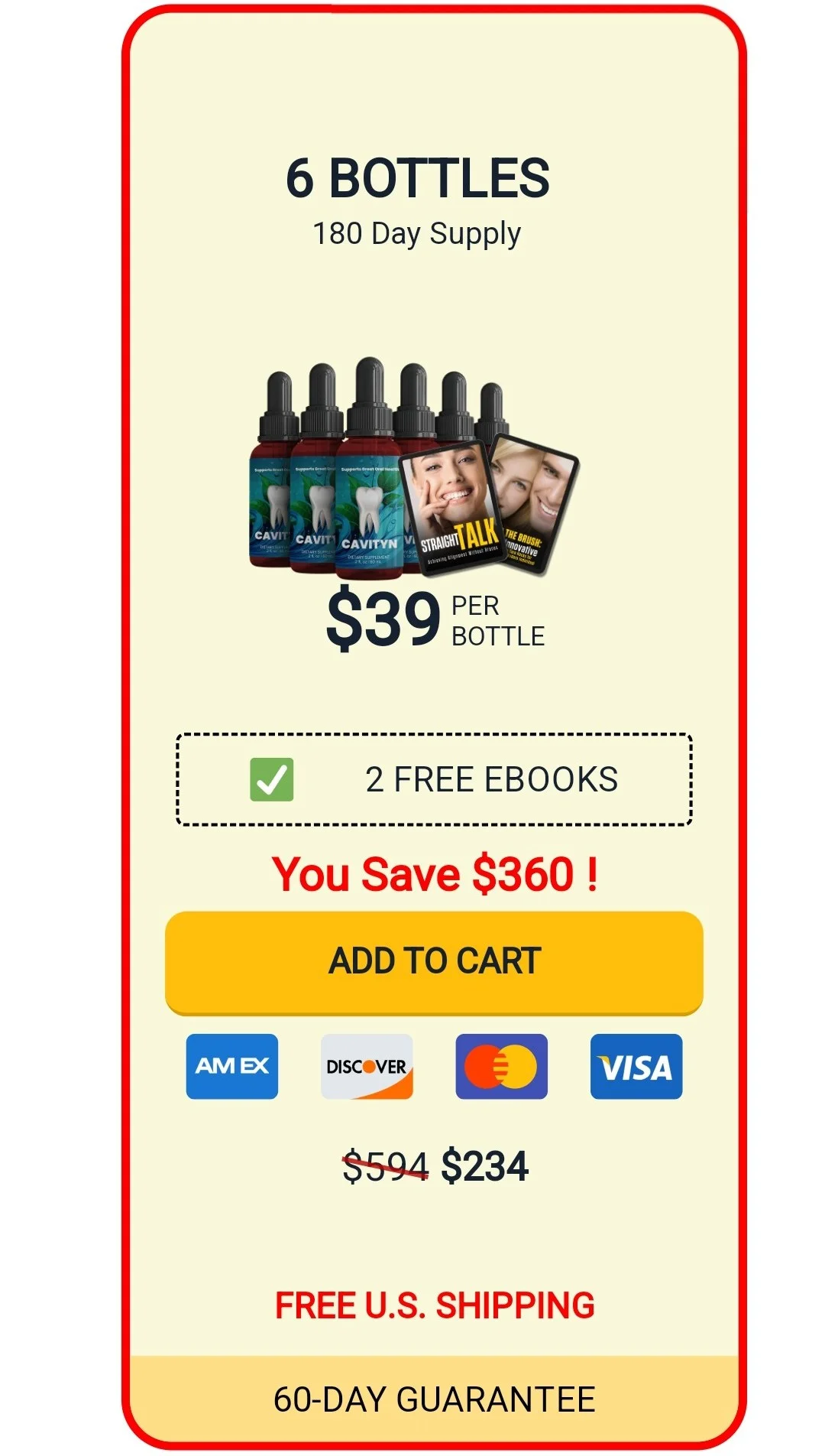 Cavityn™ 6 bottles price